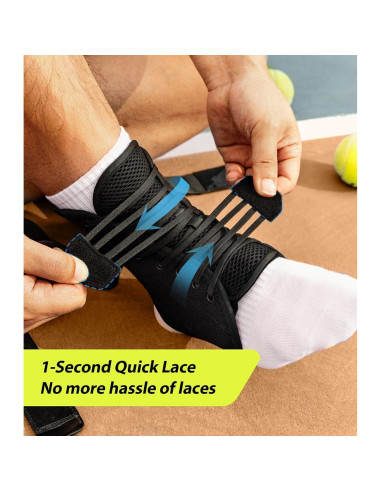 Soporte de Tobillo Ajustable ZOELION con Almohadillas Lateral XS