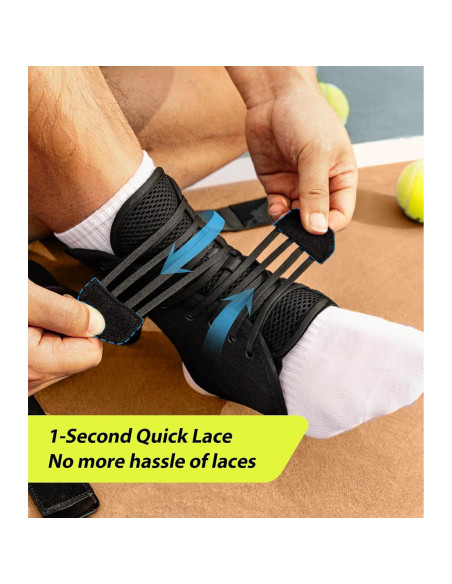 Soporte de Tobillo Ajustable ZOELION con Almohadillas Lateral XS