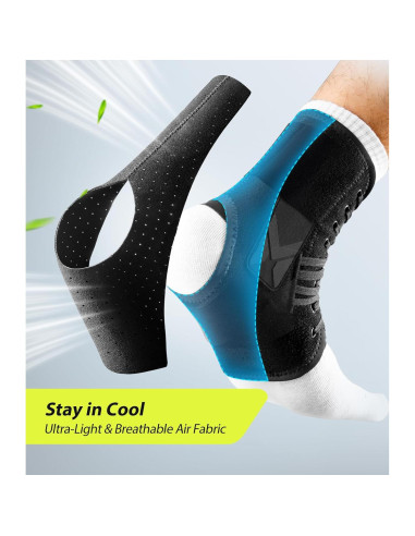 Soporte de Tobillo Ajustable ZOELION con Almohadillas Lateral XS