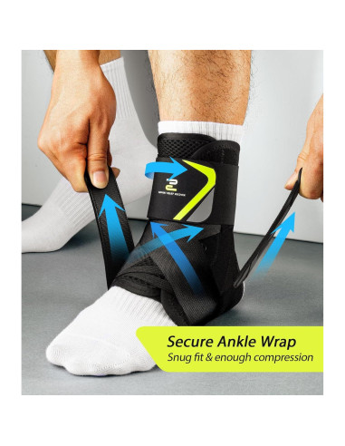 Soporte de Tobillo Ajustable ZOELION con Almohadillas Lateral XS