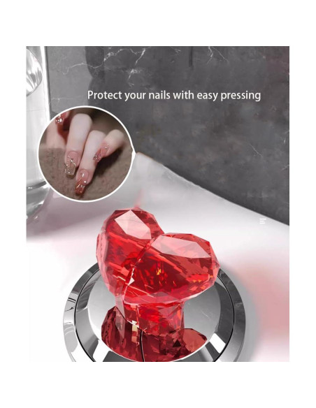 Botón de Presión Inodoro CIXVOEMK Rojo Transparente