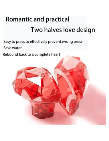 Botón de Presión Inodoro CIXVOEMK Rojo Transparente