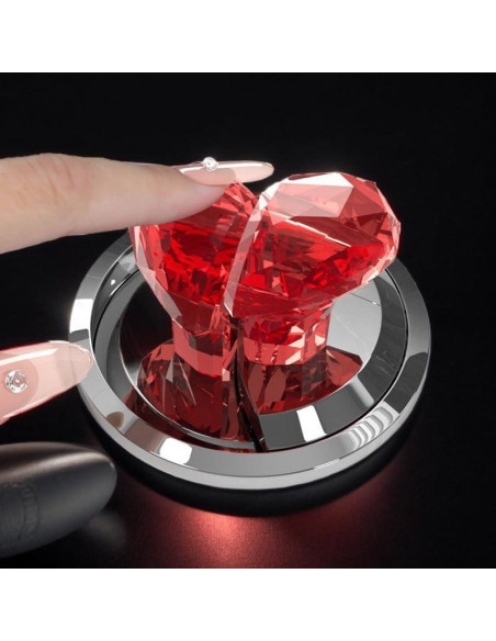 Botón de Presión Inodoro CIXVOEMK Rojo Transparente