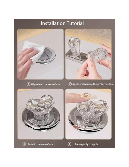 Botón de Presión Inodoro CIXVOEMK Rojo Transparente