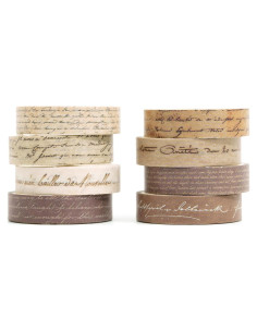 Conjunto de Cinta Washi Vintage YUBX 8 Rollos 10mm Decorativa