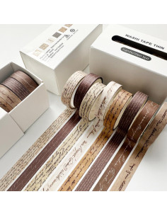 Conjunto de Cinta Washi Vintage YUBX 8 Rollos 10mm Decorativa 2