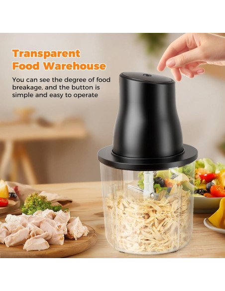 Desgarrador de Pollo Eléctrico Furnovo 250W 2L Acero Inoxidable