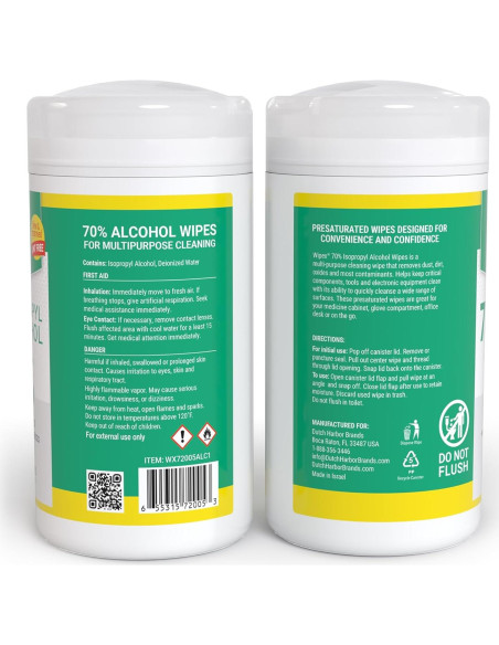 Toallitas de Alcohol Isopropílico Wipex 70% - 80 Unidades