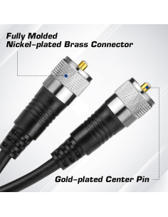 Cable Coaxial RG8X 0.91m RFAdapter PL259 Macho a Macho 50 Ohm 2