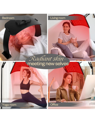 Lámpara de Terapia de Luz Roja LuxReyan 660nm 850nm con Soporte