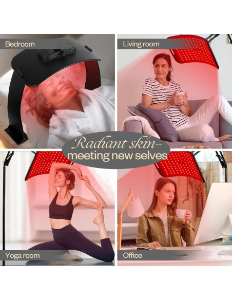 Lámpara de Terapia de Luz Roja LuxReyan 660nm 850nm con Soporte