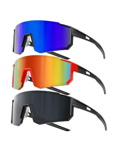 Gafas de Ciclismo Paulburry HD UV400 - Paquete de 3 Unidades