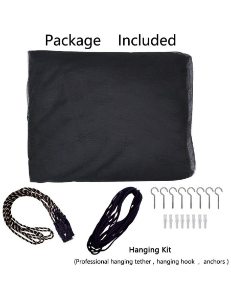 Dosel de Cama Negro Comtelek 220x200x250 cm Mosquitera