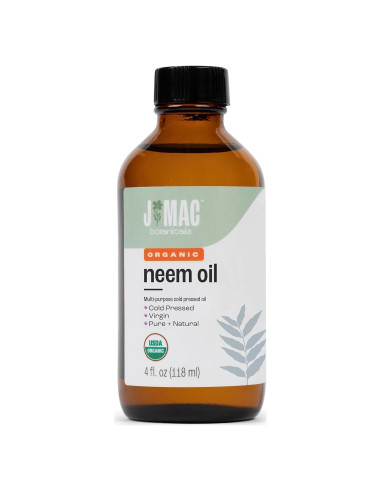 Aceite de Neem Orgánico J Mac Botanicals 118 ml Puro para Piel y Cabello