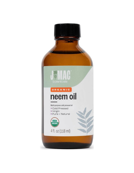 Aceite de Neem Orgánico J Mac Botanicals 118 ml Puro para Piel y Cabello