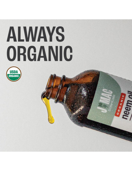 Aceite de Neem Orgánico J Mac Botanicals 118 ml Puro para Piel y Cabello