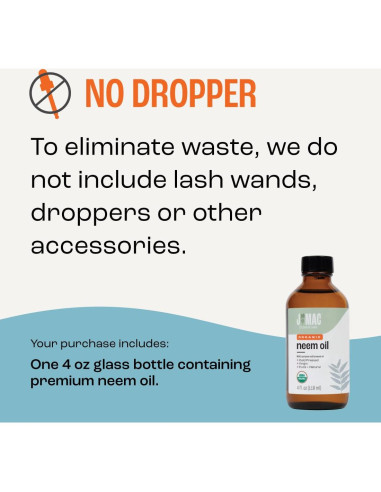 Aceite de Neem Orgánico J Mac Botanicals 118 ml Puro para Piel y Cabello