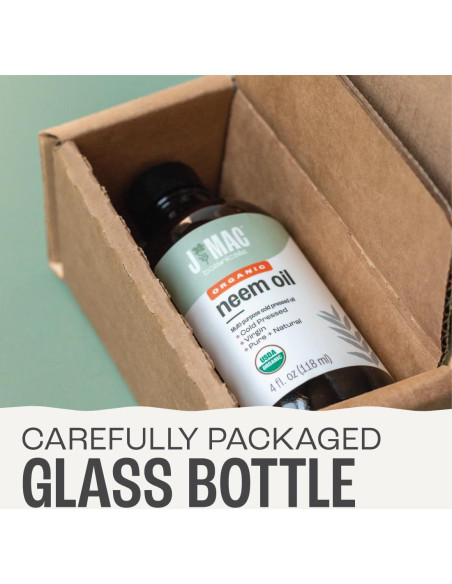Aceite de Neem Orgánico J Mac Botanicals 118 ml Puro para Piel y Cabello