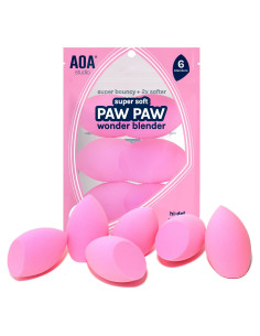 Conjunto de 6 Esponjas de Maquillaje AOA Studio Rosa Libre de Látex