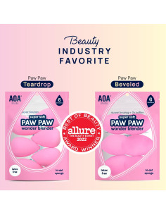 Conjunto de 6 Esponjas de Maquillaje AOA Studio Rosa Libre de Látex 2