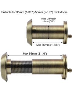 Mirilla de Puerta Earl Diamond Bronce Antiguo 200 Grados 2