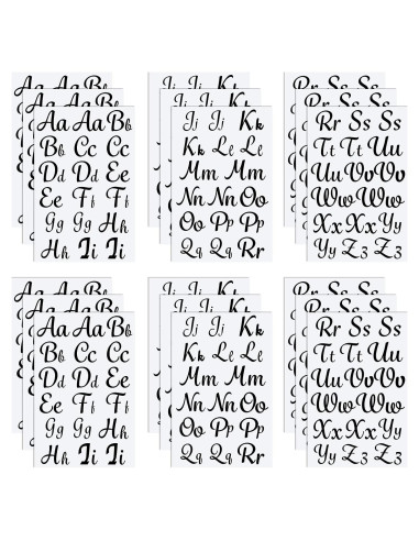 18 Letras de Planchar Outus en PU Negro para Manualidades