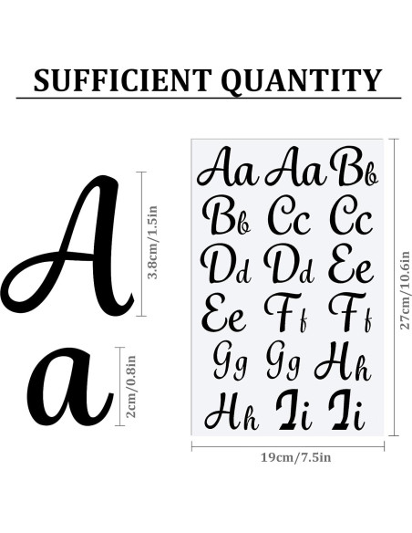 18 Letras de Planchar Outus en PU Negro para Manualidades