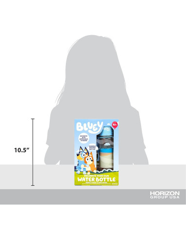 Botella de Agua Reutilizable Bluey 400 ml con Stickers