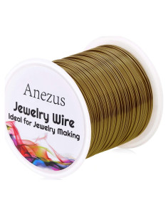Alambre de Joyería Anezus 22 Calibres Cobre Bronce Antiguo 45m