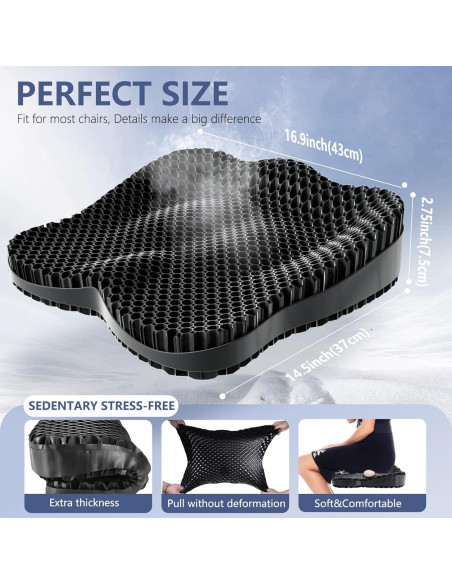 Cojín de Asiento Ergonómico Tsmertor para Silla - Alivio Ciática