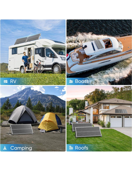 Panel Solar Bifacial 100W WERCHTAY 3Pack Monocristalino