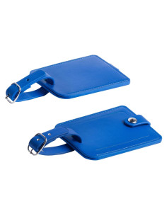 Etiquetas de Equipaje de Cuero PU Z - Paquete de 2 Azul
