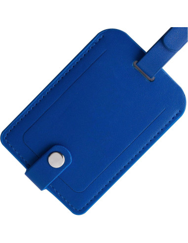 Etiquetas de Equipaje de Cuero PU Z - Paquete de 2 Azul
