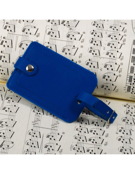 Etiquetas de Equipaje de Cuero PU Z - Paquete de 2 Azul