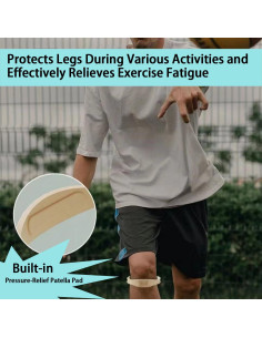 Faja de Rodilla Soporte Patelar KAIJIELY Beige 2 PCS 2