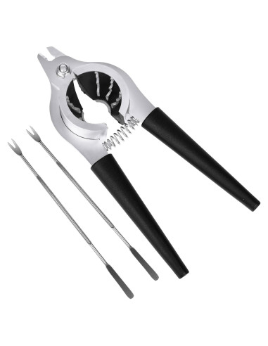 Cascanueces de Acero Inoxidable Sanchamy con 2 Picos - Negro