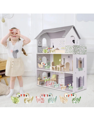 Paquete de 36 Patitos Miniatura de Resina Brillantes