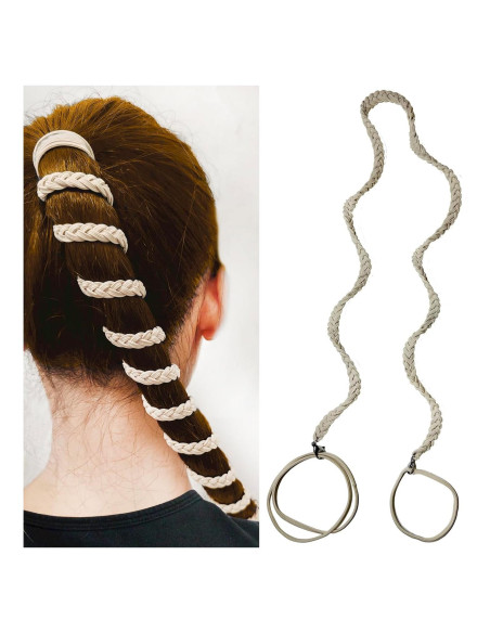 Tiras de Cabello Espiral Elásticas Merunone 86 cm para Cabello Grueso