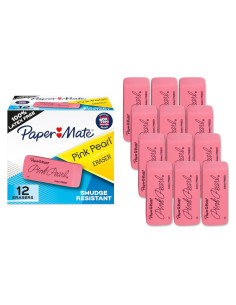 Borradores Paper Mate Pink Pearl 36 Unidades 100% Libre de Látex