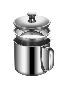 Contenedor de Grasa YYJINGYOU 1.3L Acero Inoxidable con Colador