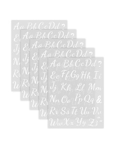 5 Hojas Letras de Planchar LUHIMO 280 Piezas Vinilo Blanco