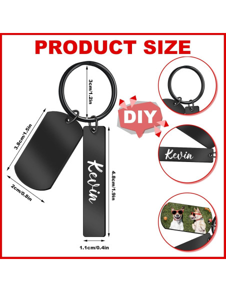 30 Etiquetas de Llave Grabables Gisafai en Acero Inoxidable