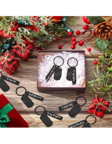 30 Etiquetas de Llave Grabables Gisafai en Acero Inoxidable