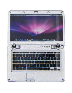 Laptop Miniatura Plegable ODDIER 1:12 para Casa de Muñecas 2