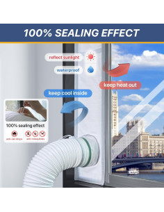 Kit de Ventilación de Ventana LOVIGA 420D Ajustable 23x102cm 2