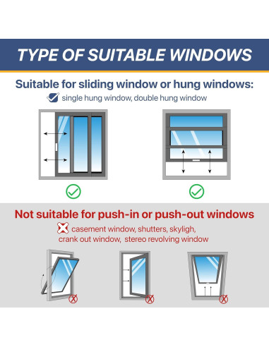 Kit de Ventilación de Ventana LOVIGA 420D Ajustable 23x102cm