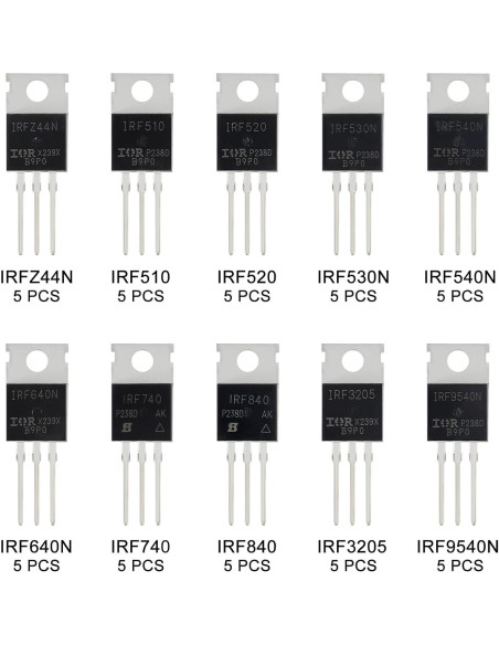 Kit de 100 Transistores MOSFET N y P Canal ACEIRMC