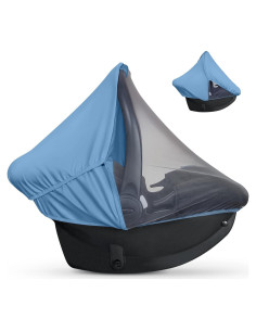 Cubierta para Asiento de Auto 2 en 1 Liuliuby Azul - Protección UV y Mosquitos