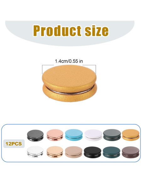 12 Alfileres Magnéticos Tinoaly para Hijab y Bufandas Color B