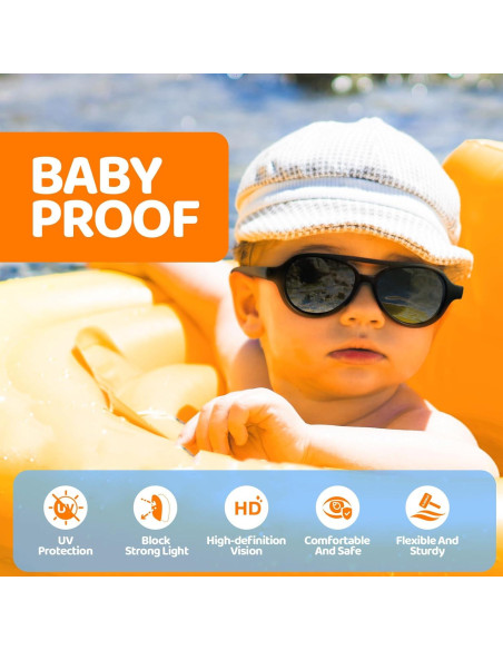 Gafas de sol RIVBOS Baby Wrap Polarizadas UV400 para Bebés